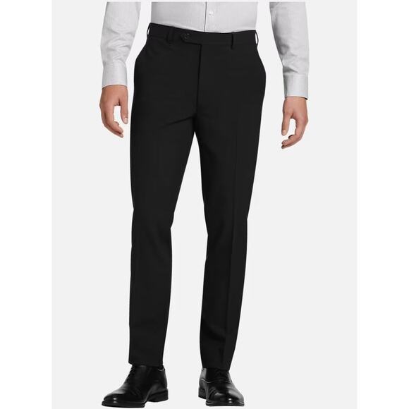 Calvin Klein Mens Jayden Dress Pants 34x32 Black Skinny Fit Flat Front NWT - Picture 1 of 8